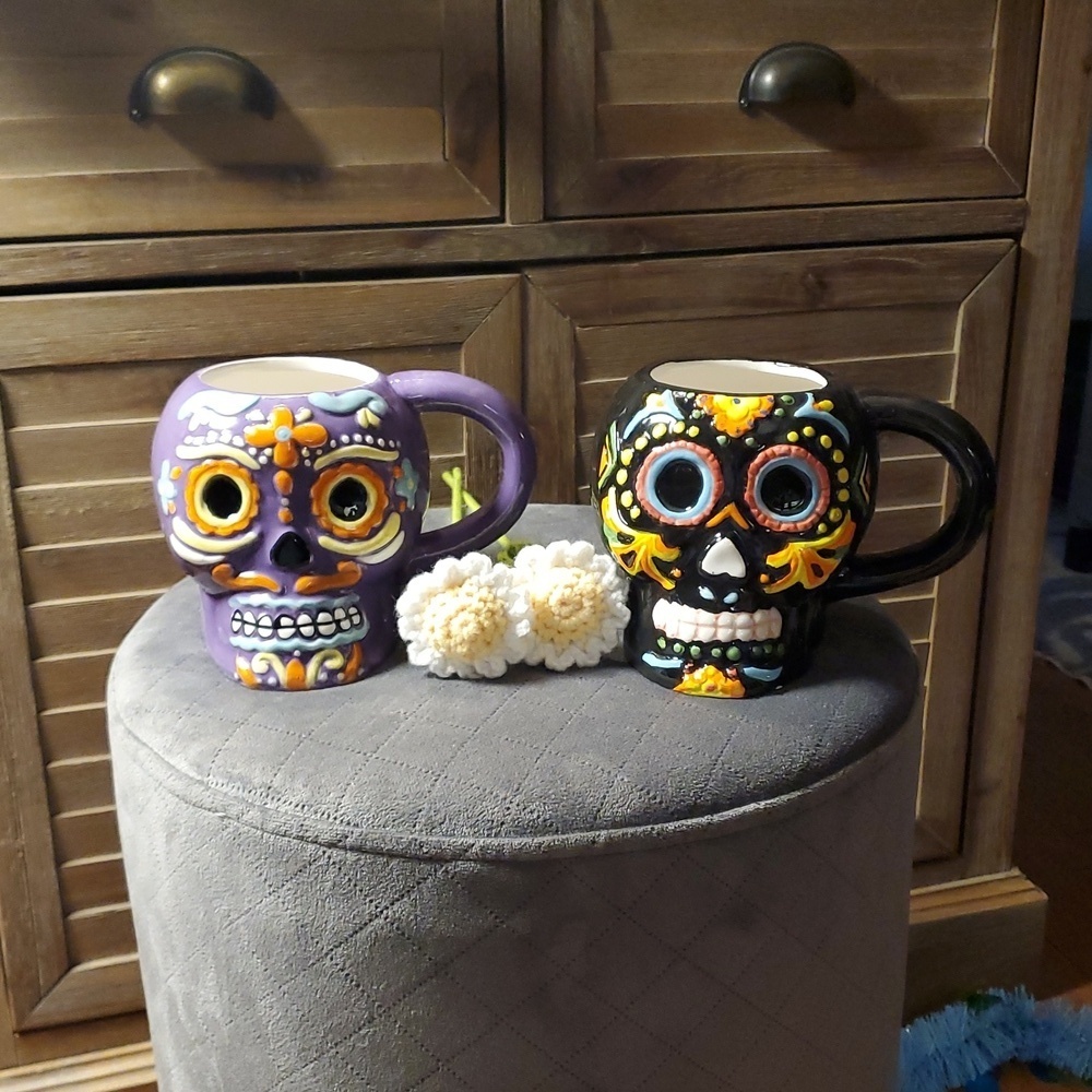 Day Of The Dead Sugar Skull Mugs